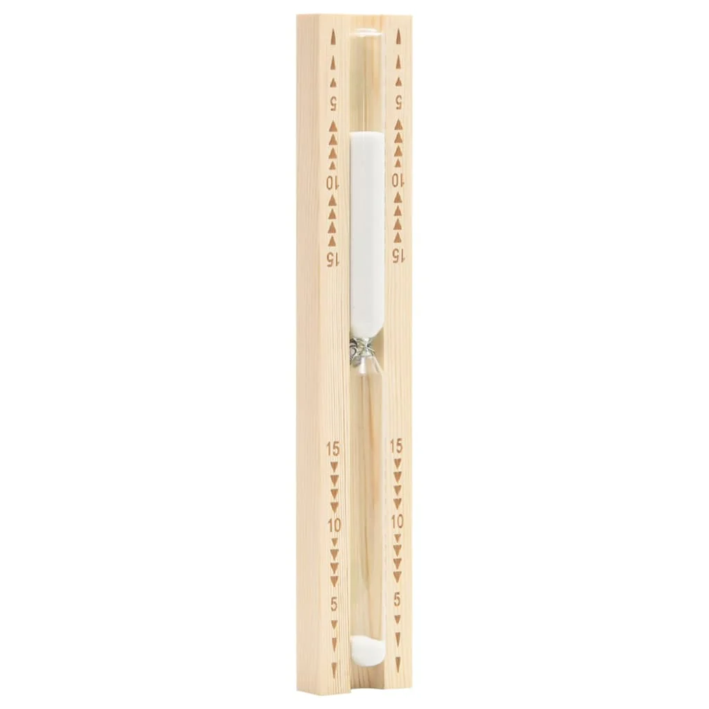 2-i-1 saunasæt med hygrometer og timeglas massivt fyrretræ - Image 7
