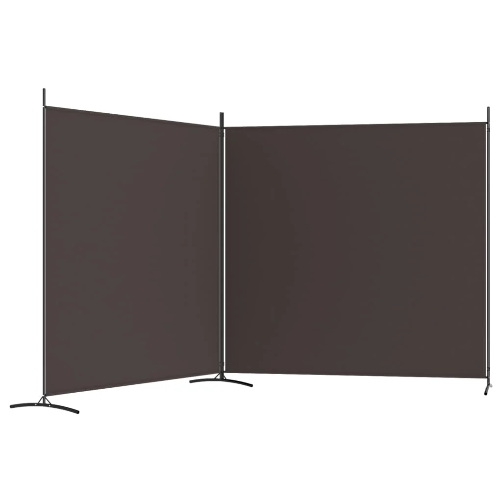 2-panels rumdeler 348x180 cm stof brun - Image 5