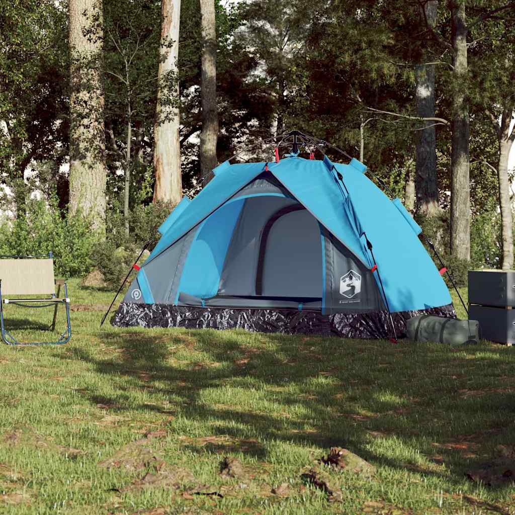 2-personers campingtelt kuppel quick-release blå - Image 3