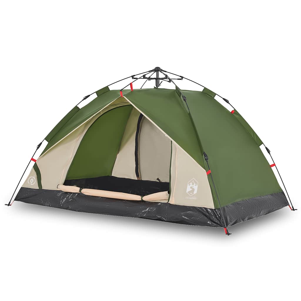 2-personers campingtelt kuppel quick-release grøn - Image 2