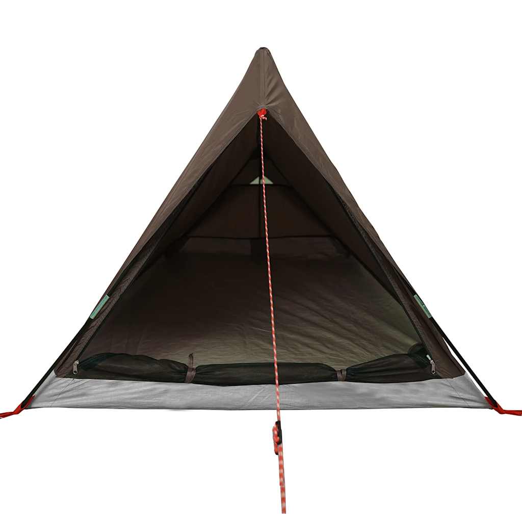 2-personers campingtelt vandtæt brun - Image 6