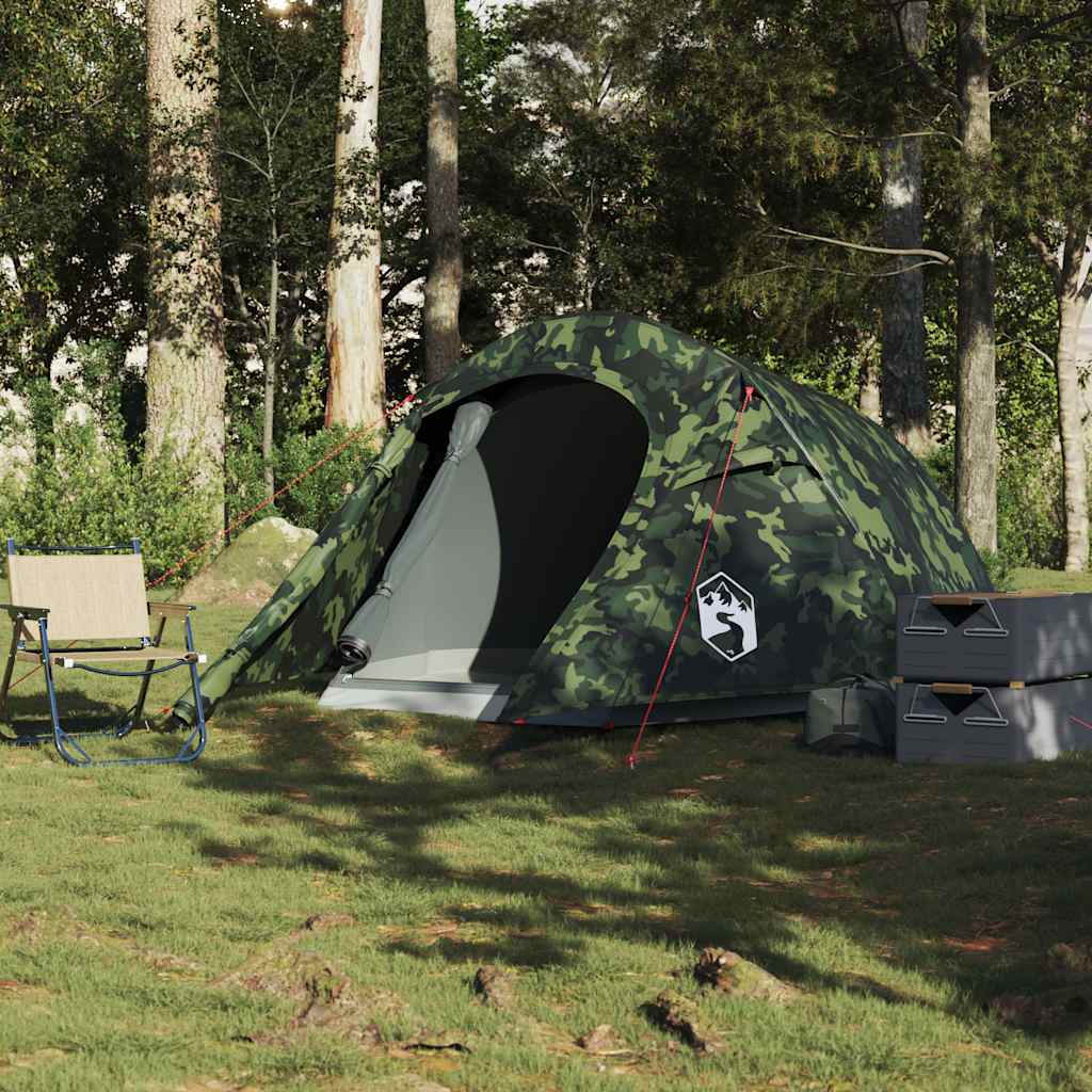2-personers campingtelt vandtæt camouflage - Image 3