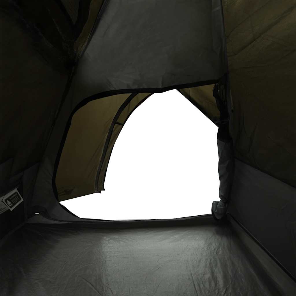 2-personers campingtelt vandtæt kuppel brun - Image 9