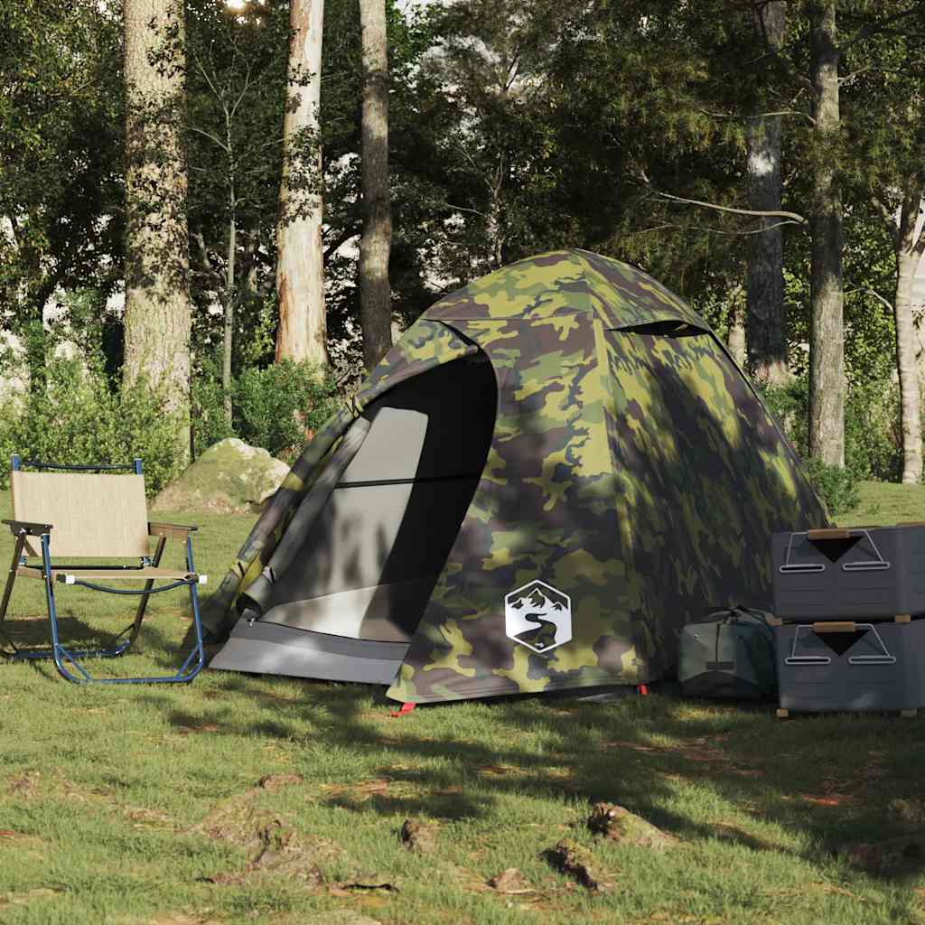 2-personers campingtelt vandtæt kuppel camouflage - Image 3