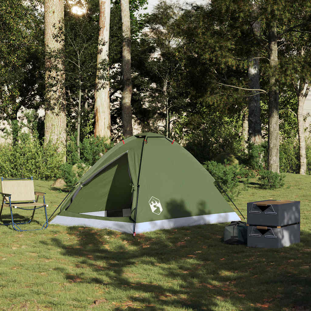 2-personers campingtelt vandtæt kuppel olivengrøn - Image 3