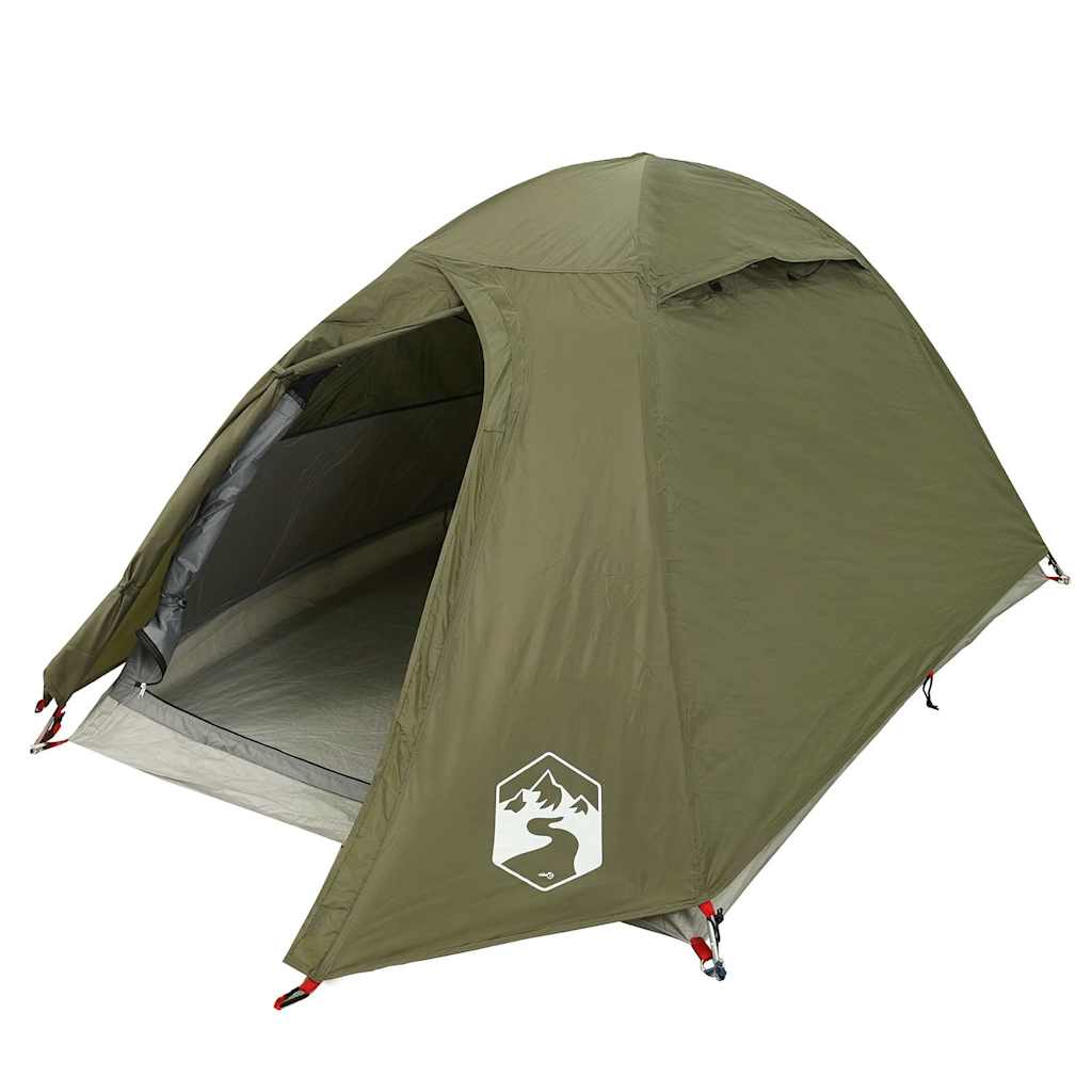 2-personers campingtelt vandtæt kuppel olivengrøn - Image 4
