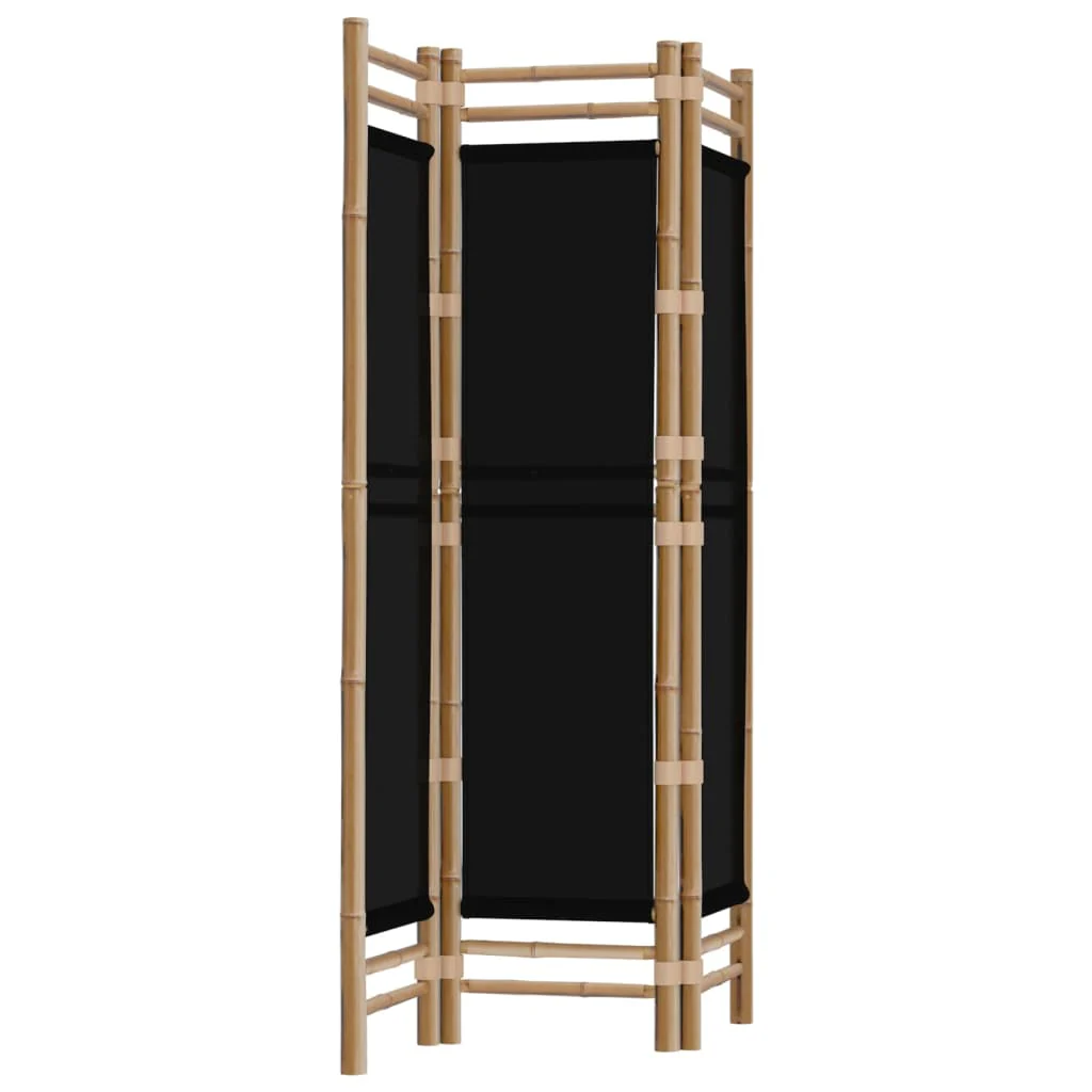3-panels rumdeler 120 cm foldbar bambus og kanvas - Image 5
