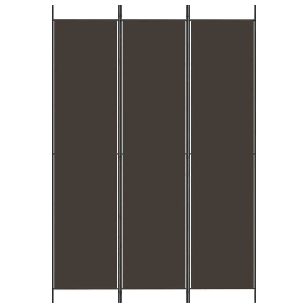 3-panels rumdeler 150x220 cm stof brun - Image 3