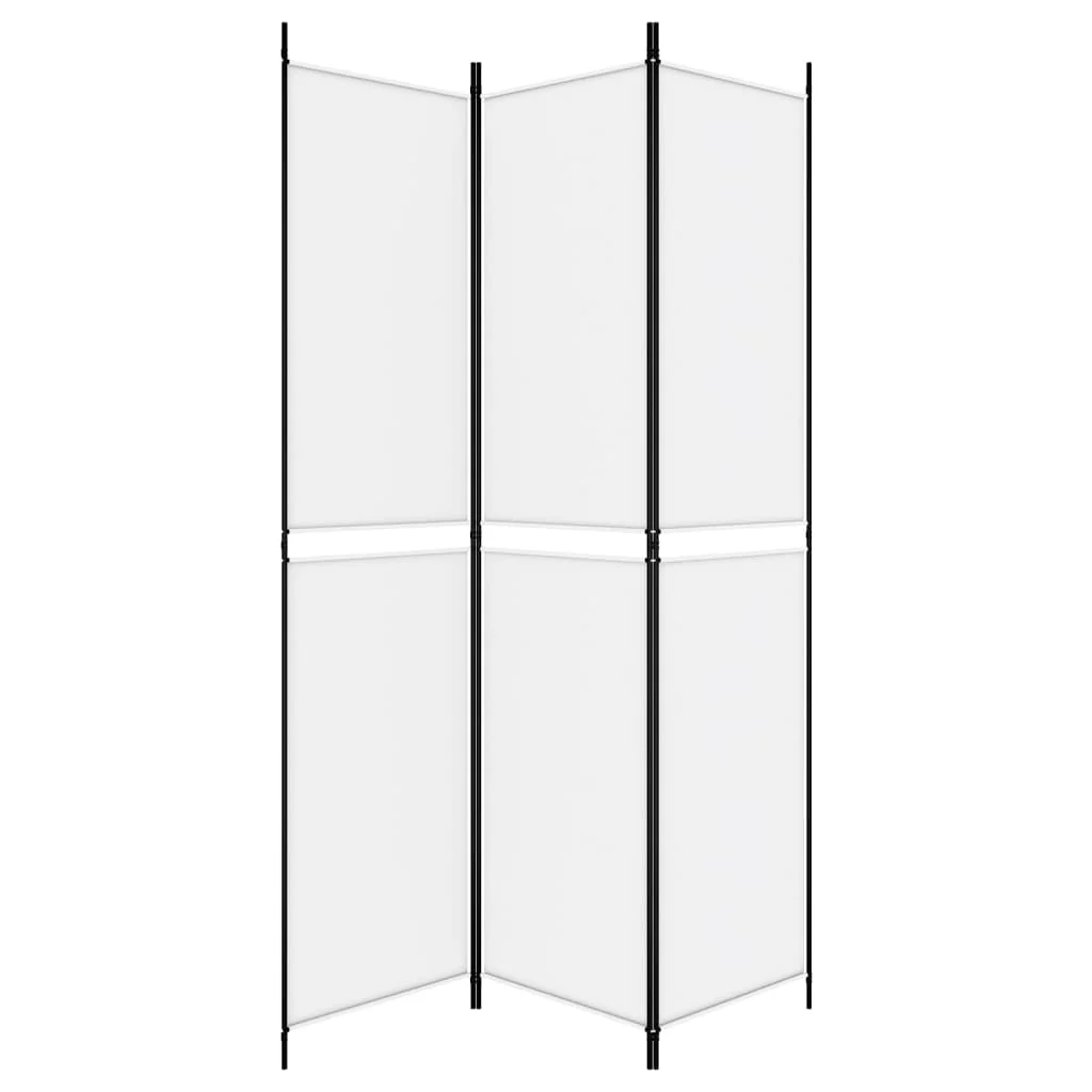 3-panels rumdeler 150x220 cm stof hvid - Image 4