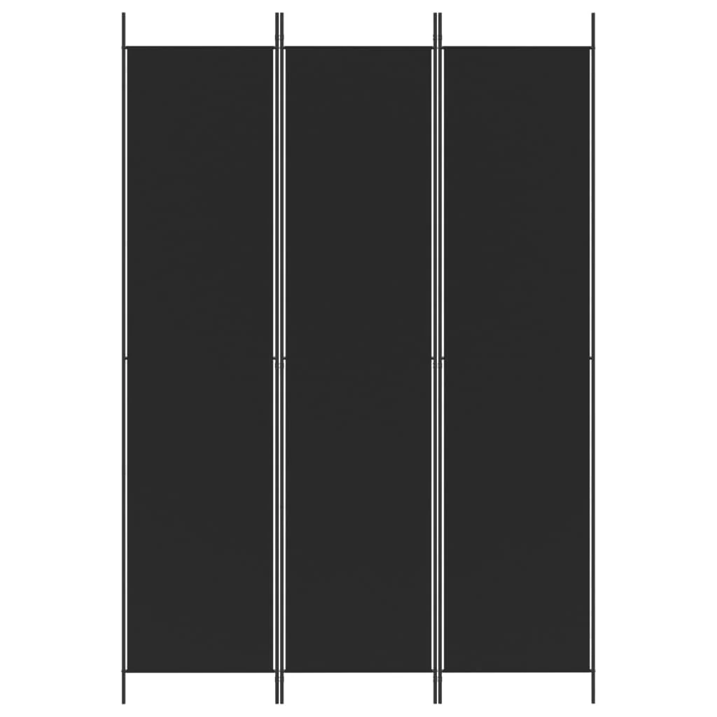 3-panels rumdeler 150x220 cm stof sort - Image 3