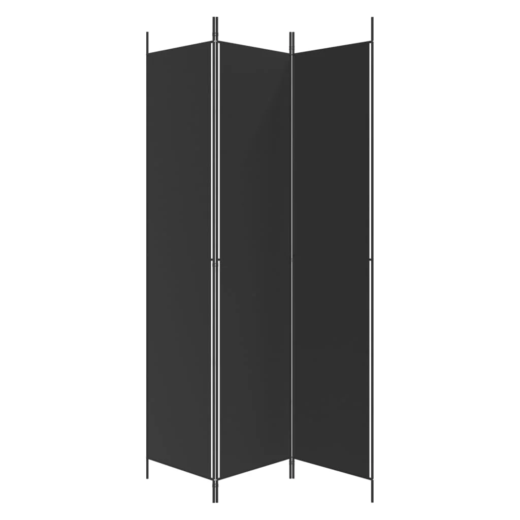 3-panels rumdeler 150x220 cm stof sort - Image 4