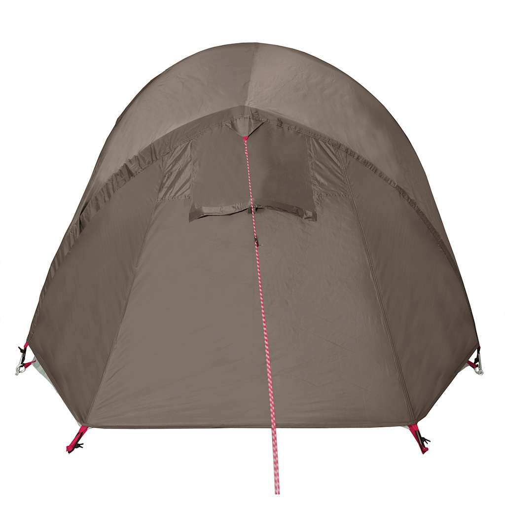 3-personers campingtelt vandtæt brun - Image 8