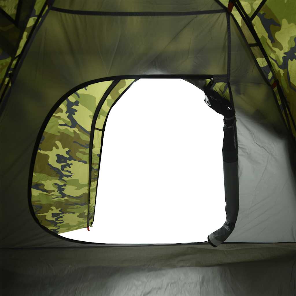 3-personers campingtelt vandtæt kuppel camouflage - Image 9