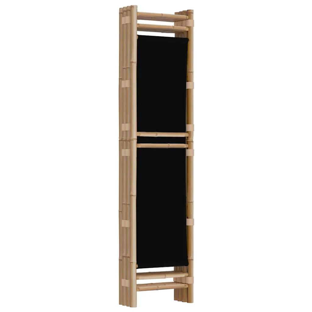 4-panels rumdeler 160 cm foldbar bambus og kanvas - Image 6