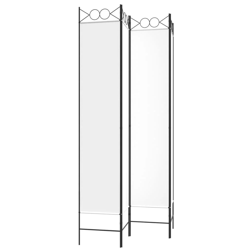 4-panels rumdeler 160x220 cm stof hvid - Image 5