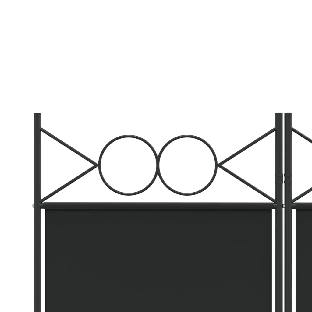 4-panels rumdeler 160x220 cm stof sort - Image 7