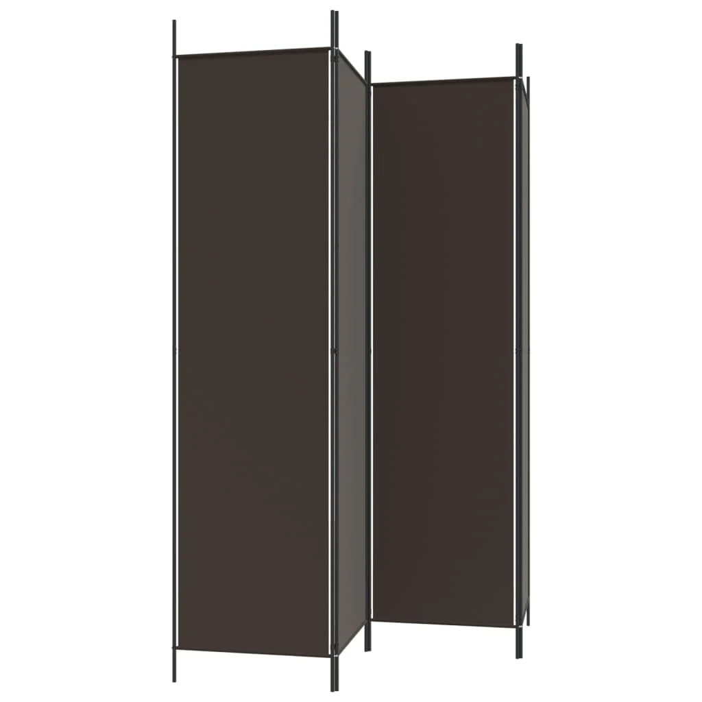 4-panels rumdeler 200x200 cm stof brun - Image 5