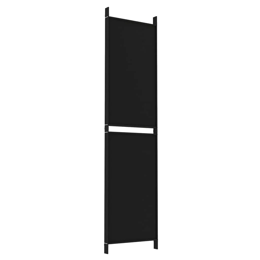 4-panels rumdeler 200x200 cm stof sort - Image 6