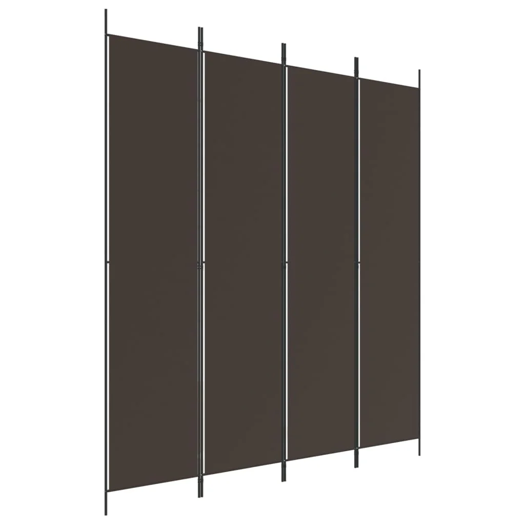 4-panels rumdeler 200x220 cm stof brun - Image 2