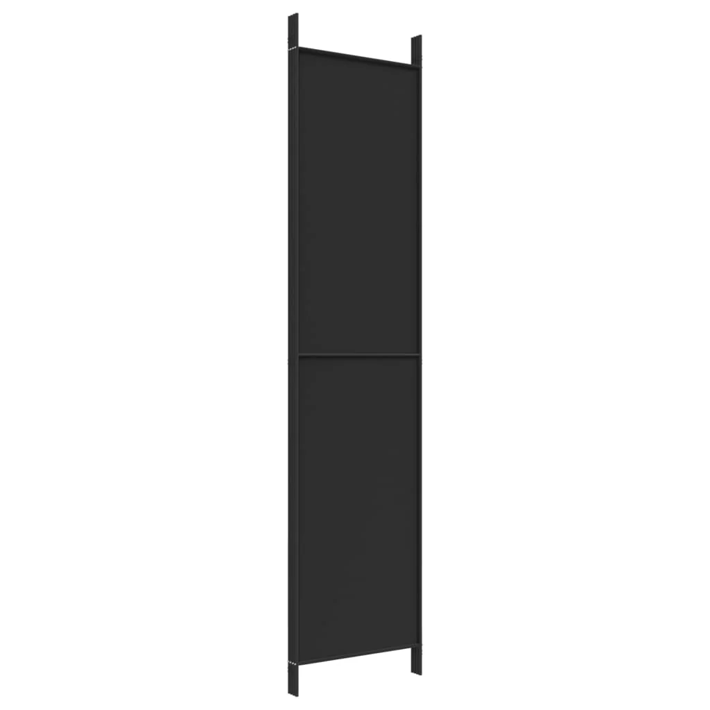 4-panels rumdeler 200x220 cm stof sort - Image 6