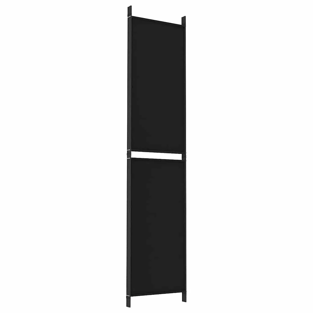 4-panels rumdeler 200x220 cm stof sort - Image 6