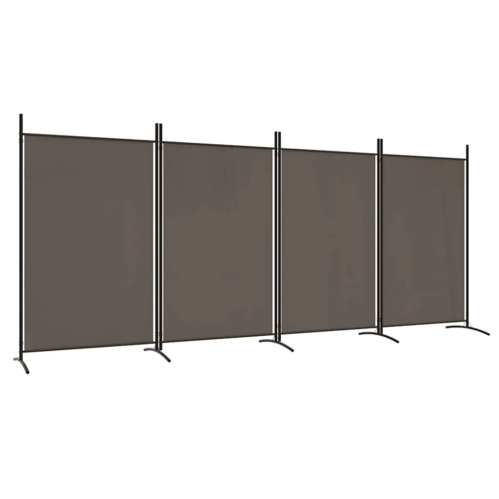 4-panels rumdeler 346x180 cm stof antracitgrå - Image 2