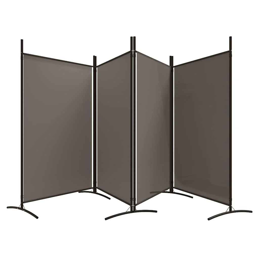 4-panels rumdeler 346x180 cm stof antracitgrå - Image 5