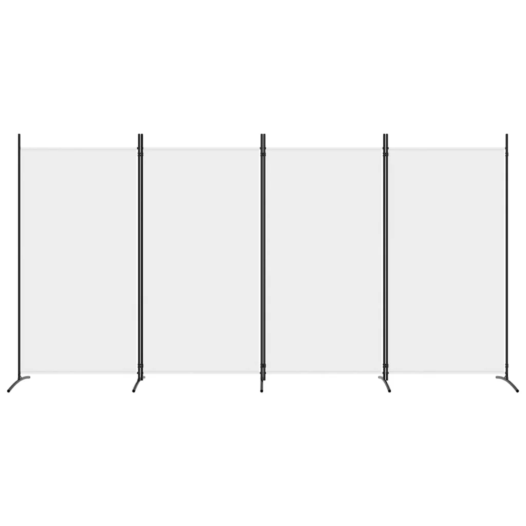 4-panels rumdeler 346x180 cm stof hvid - Image 3