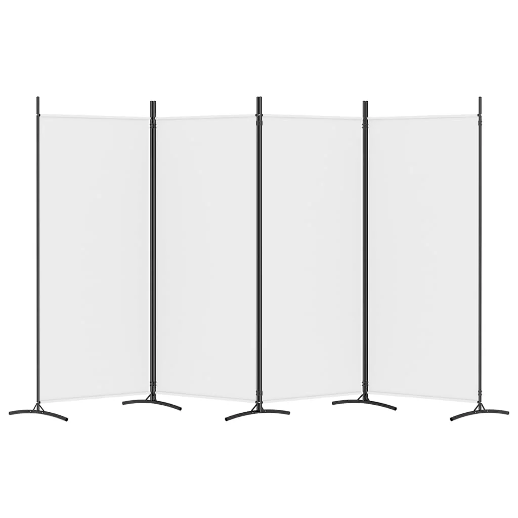 4-panels rumdeler 346x180 cm stof hvid - Image 4