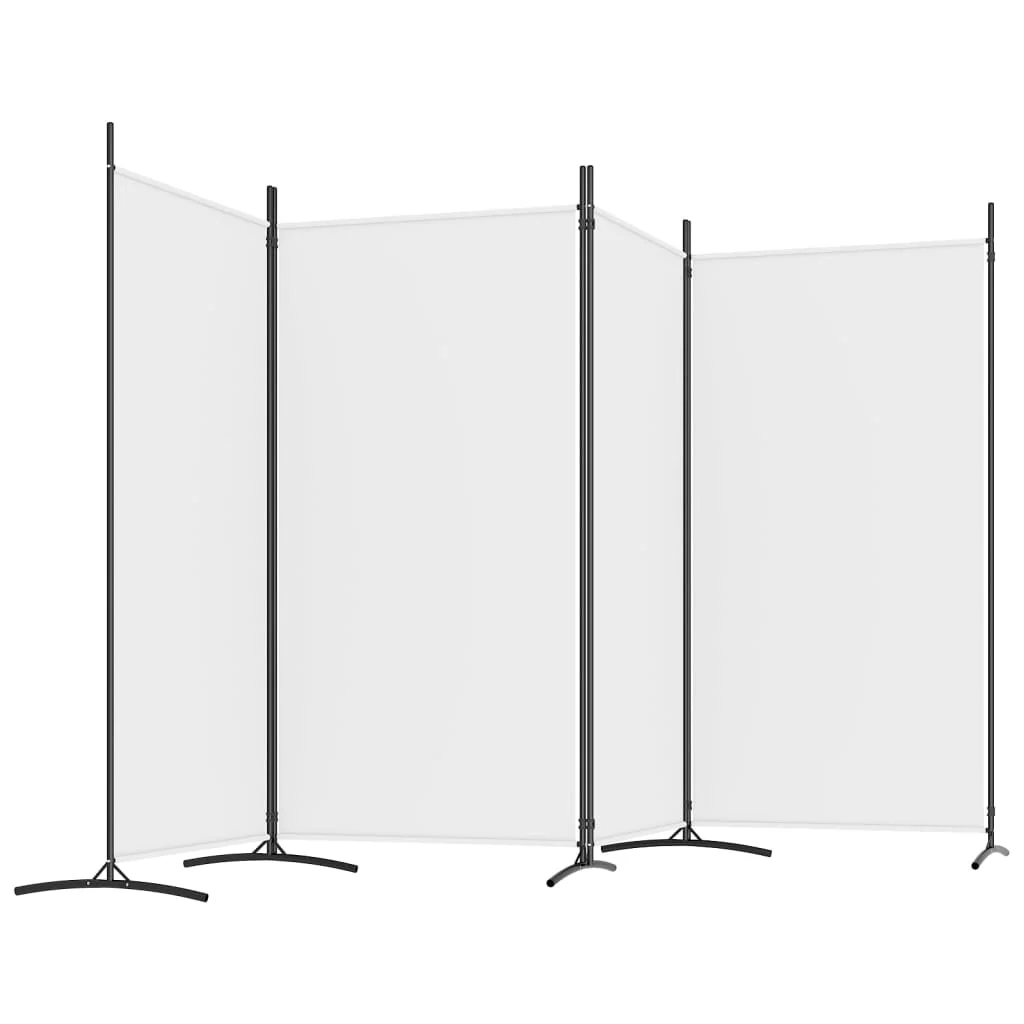 4-panels rumdeler 346x180 cm stof hvid - Image 5