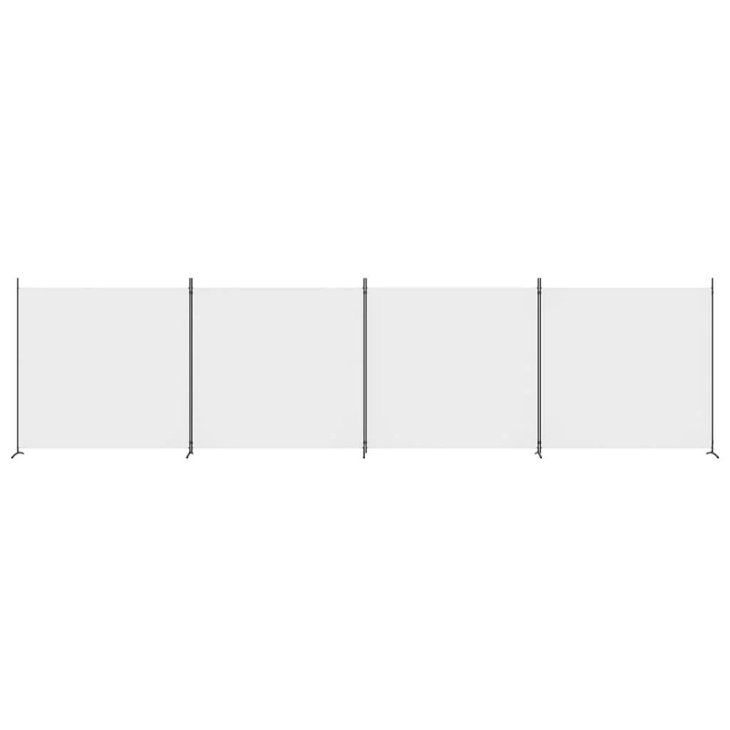 4-panels rumdeler 698x180 cm stof hvid - Image 3