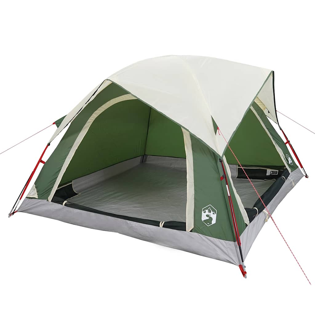 4-personers campingtelt vandtæt grøn - Image 3