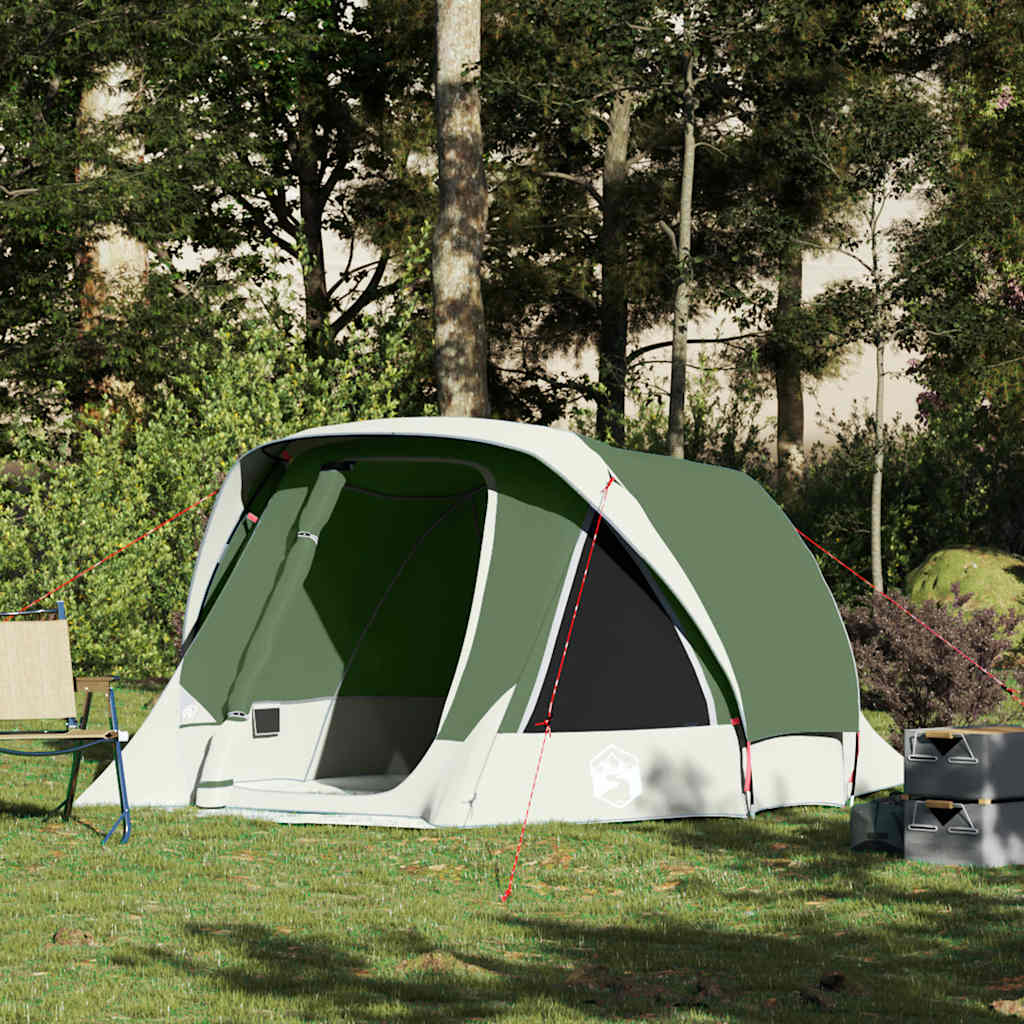 4-personers campingtelt vandtæt grøn