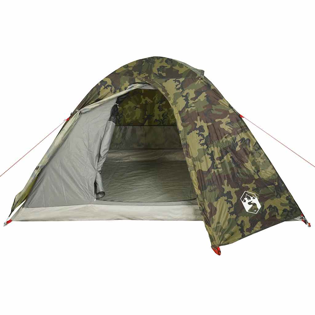 4-personers campingtelt vandtæt kuppel camouflage - Image 6