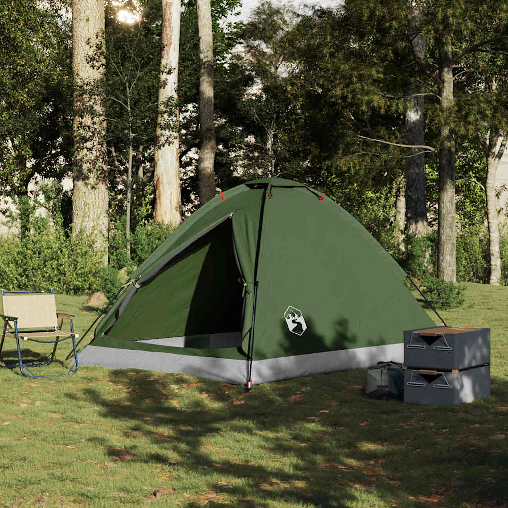 4-personers campingtelt vandtæt kuppel olivengrøn - Image 3