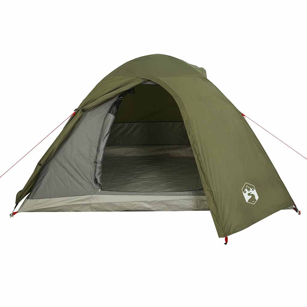 4-personers campingtelt vandtæt kuppel olivengrøn - Image 6
