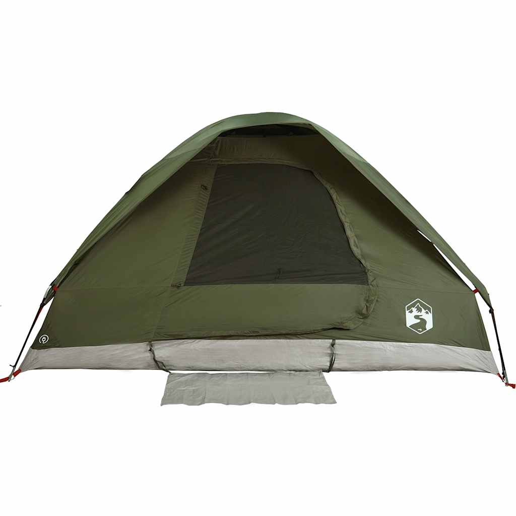 4-personers campingtelt vandtæt kuppel olivengrøn - Image 7