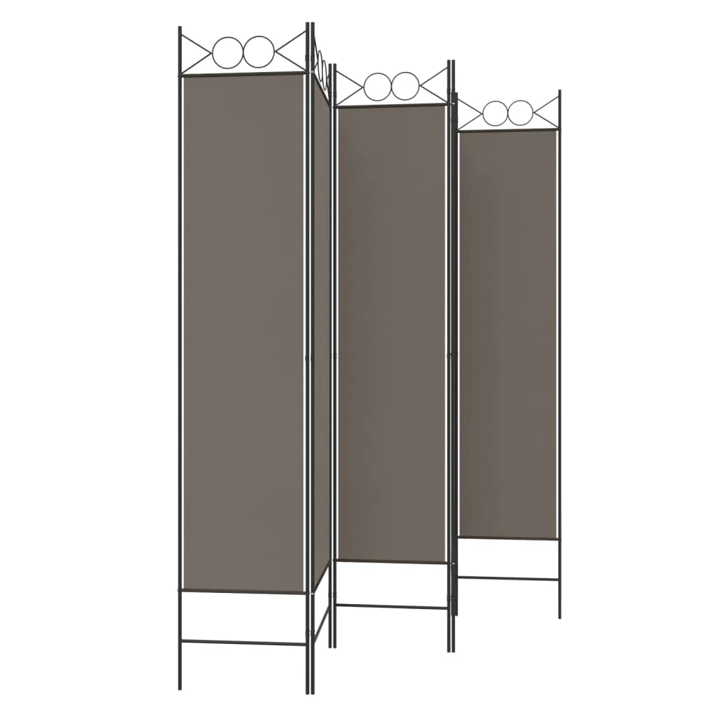 5-panels rumdeler 200x200 cm stof antracitgrå - Image 4