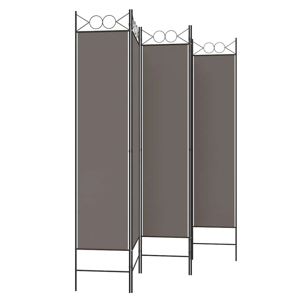 5-panels rumdeler 200x220 cm stof antracitgrå - Image 5