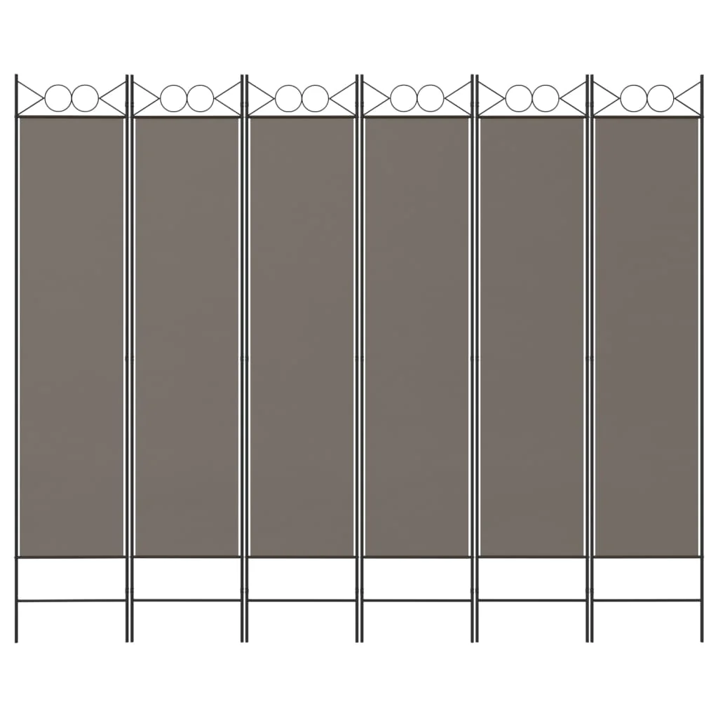 5-panels rumdeler 240x200 cm stof antracitgrå - Image 3