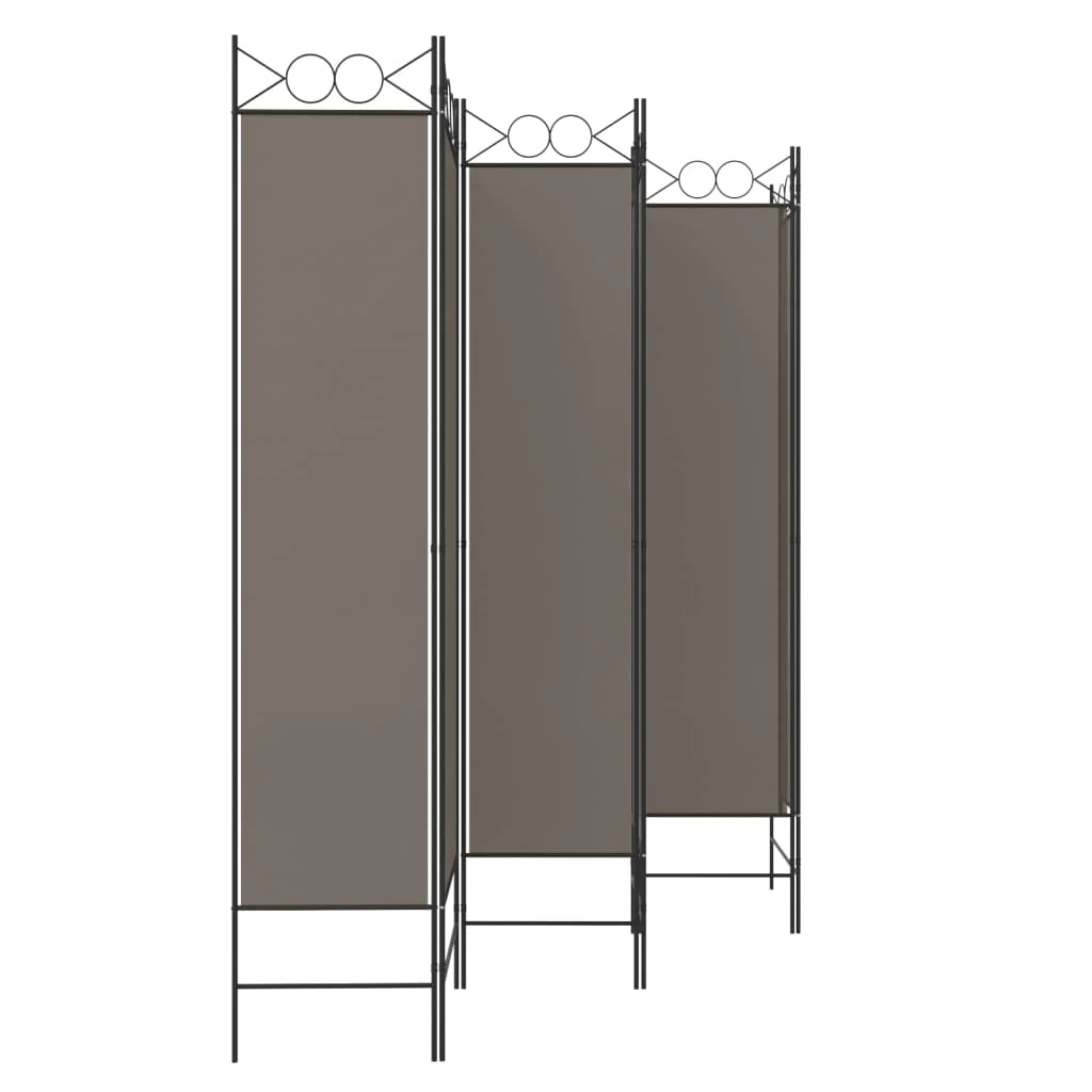 5-panels rumdeler 240x200 cm stof antracitgrå - Image 5
