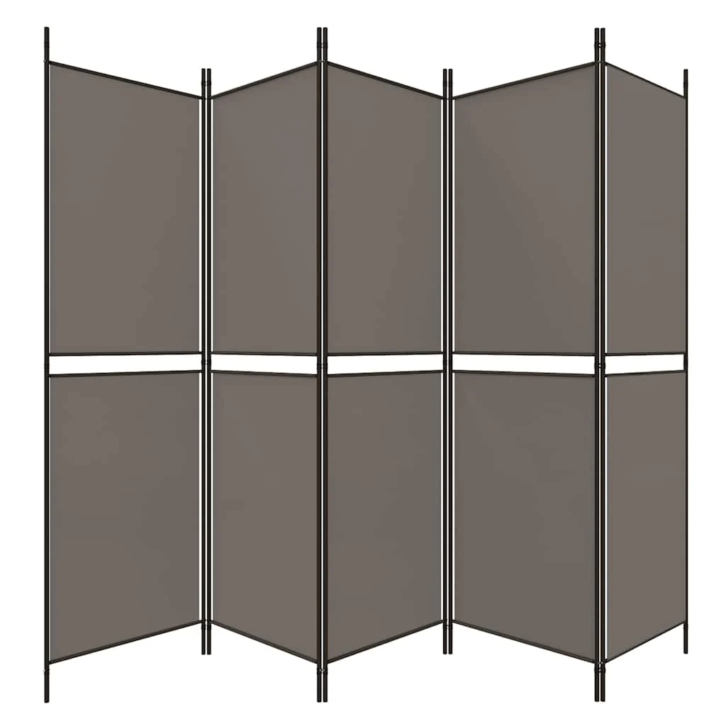 5-panels rumdeler 250x180 cm stof antracitgrå - Image 5