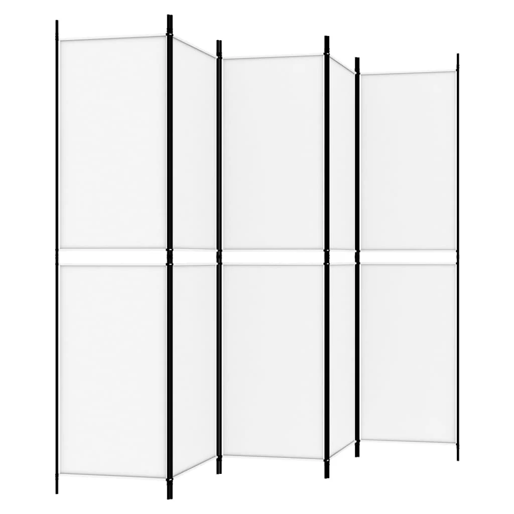 5-panels rumdeler 250x200 cm stof hvid - Image 5