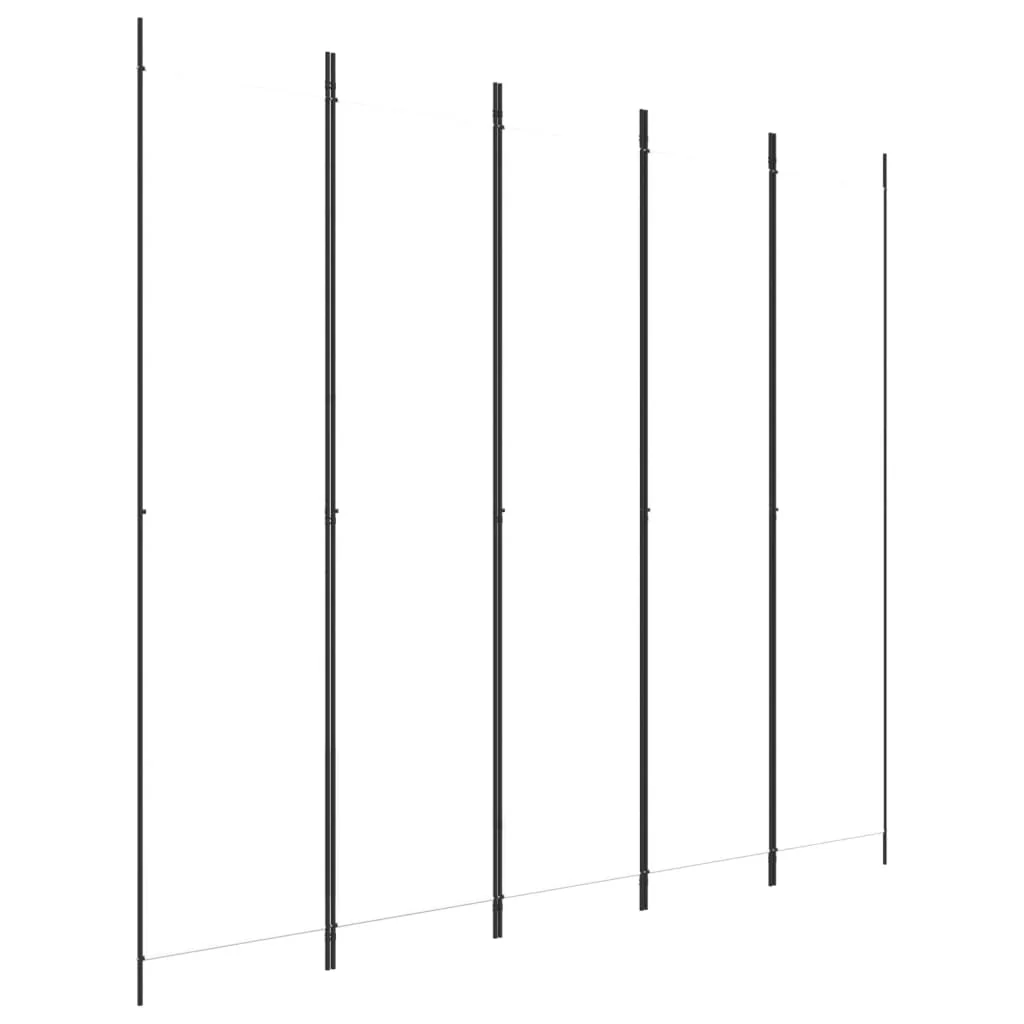 5-panels rumdeler 250x220 cm stof hvid - Image 2
