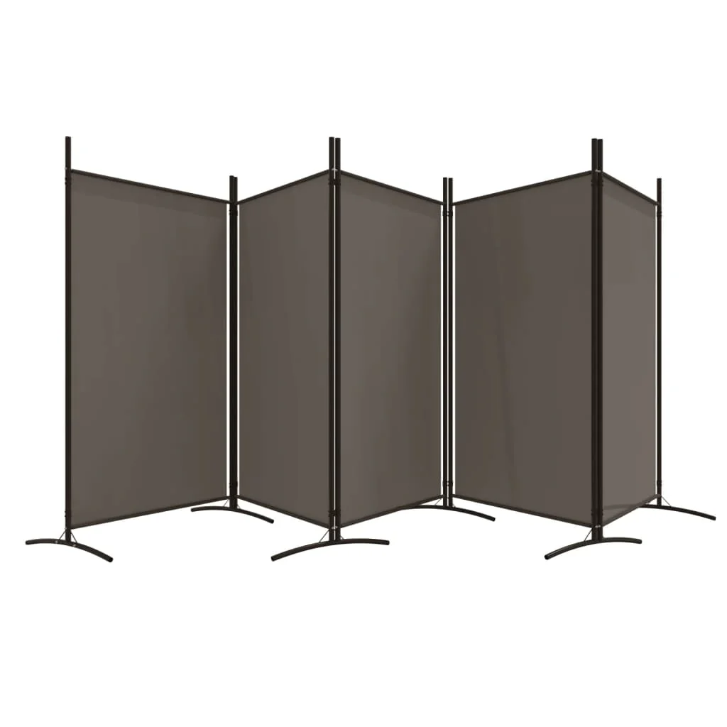 5-panels rumdeler 433x180 cm stof antracitgrå - Image 5