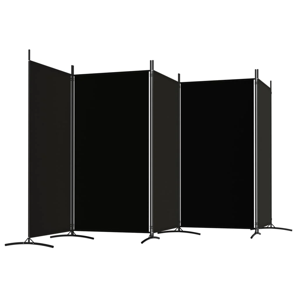 5-panels rumdeler 433x180 cm stof sort - Image 5