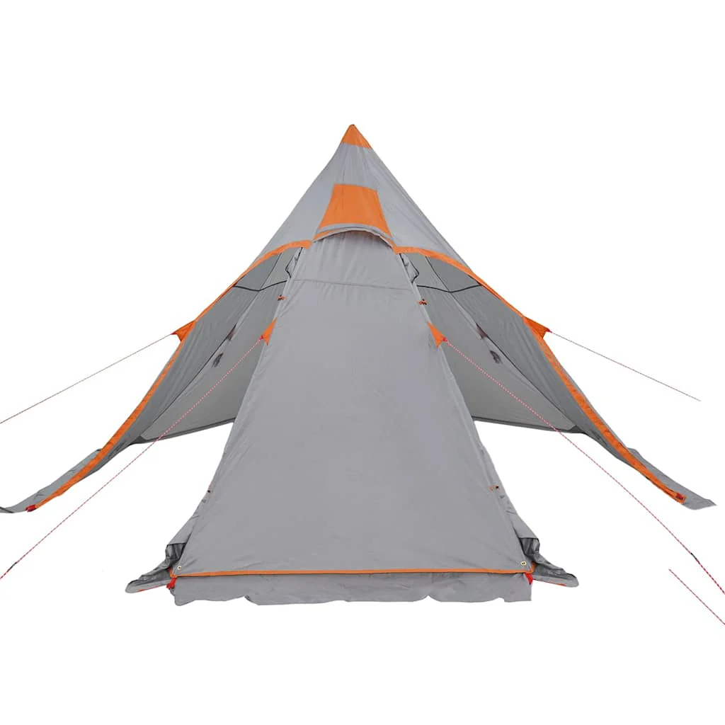 5-personers campingtelt vandtæt grå - Image 6