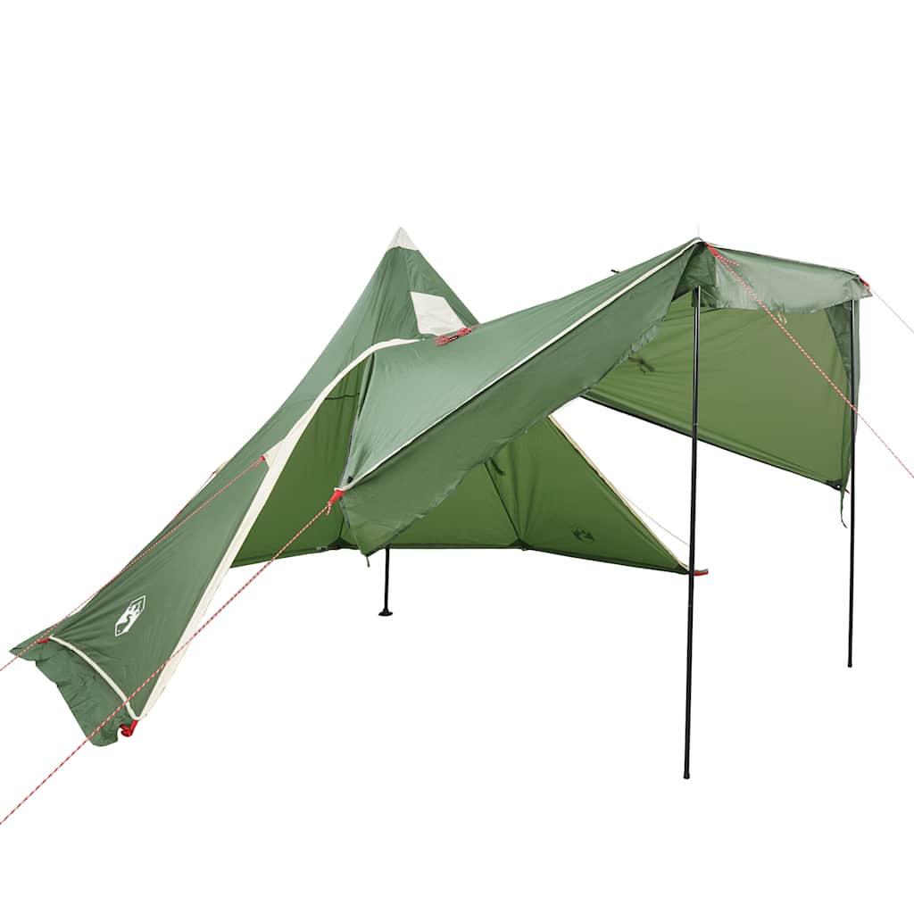 5-personers campingtelt vandtæt grøn - Image 7