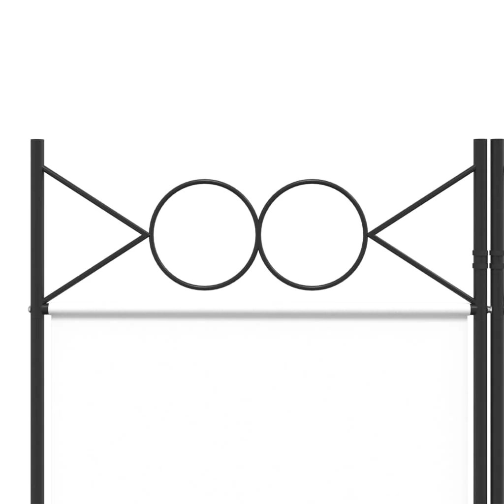 6-panels rumdeler 240x220 cm stof hvid - Image 7