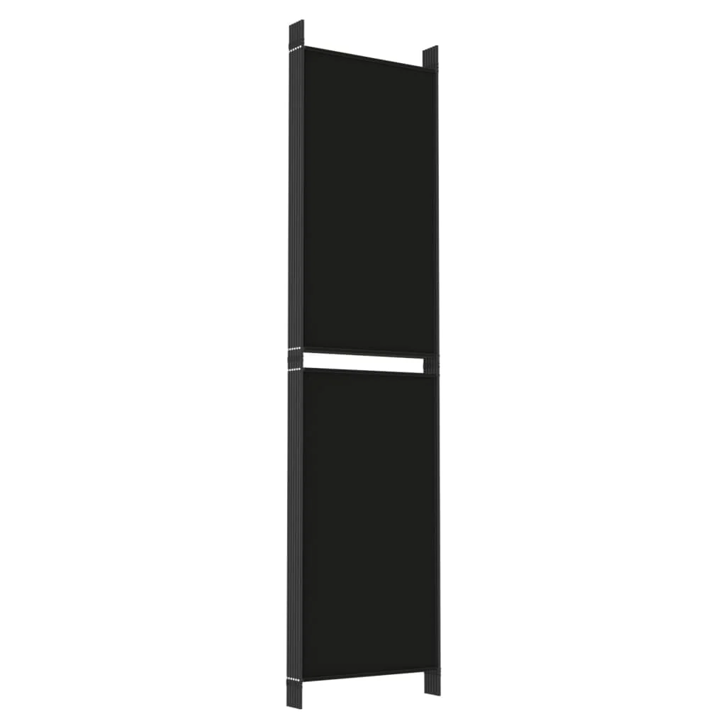 6-panels rumdeler 300x200 cm stof sort - Image 6